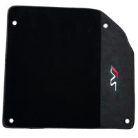 Black Floor Mats for Lamborghini Aventador SVJ with Alcantara Leather - AutoWin