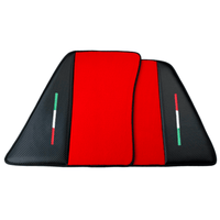Red Floor Mats for Ferrari 296 GTS (2022-2024) with Carbon Fiber - AutoWin