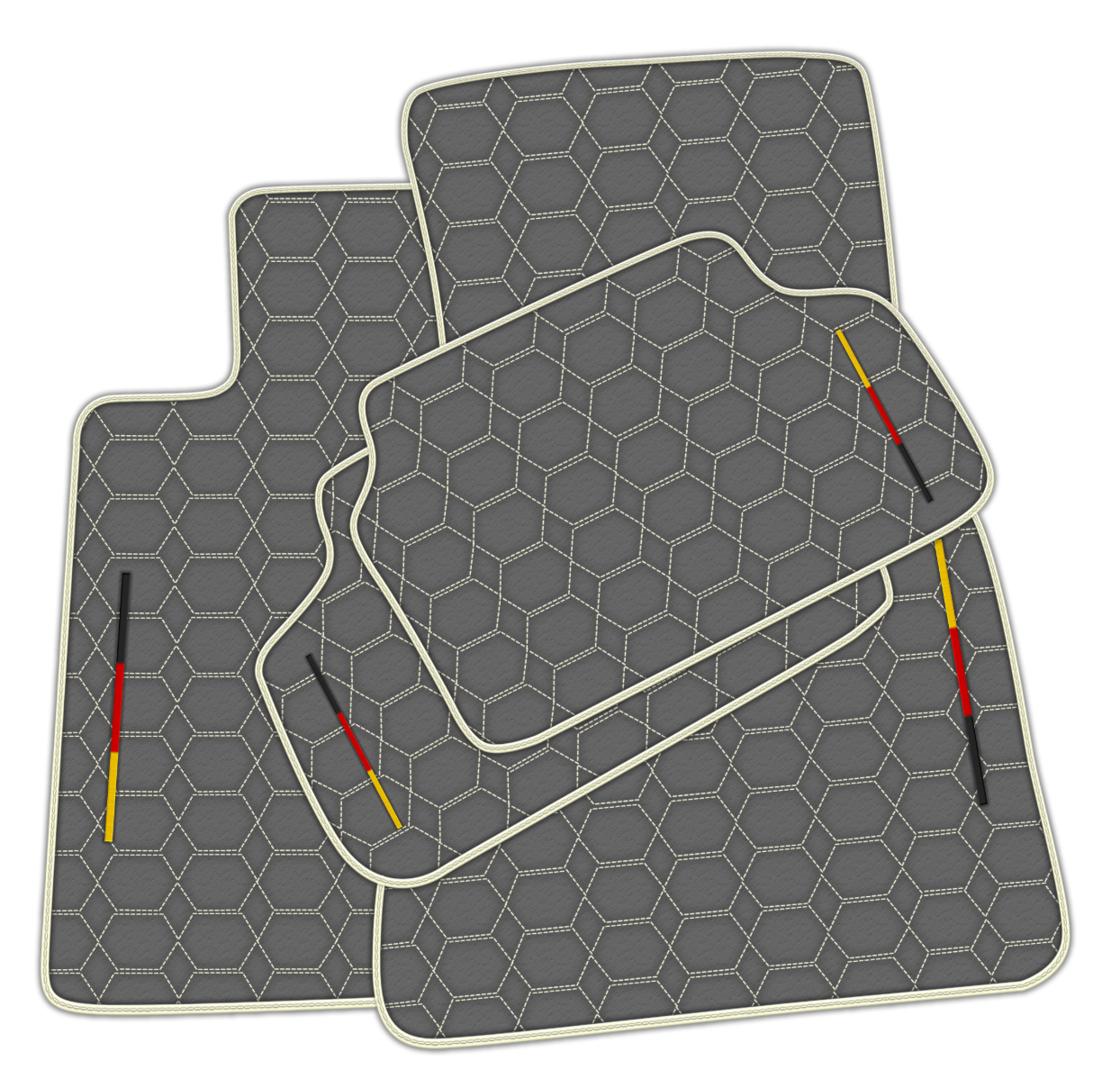 Premium Gray Leather Floor Mats for BMW G20 Sedan (2019-2024)