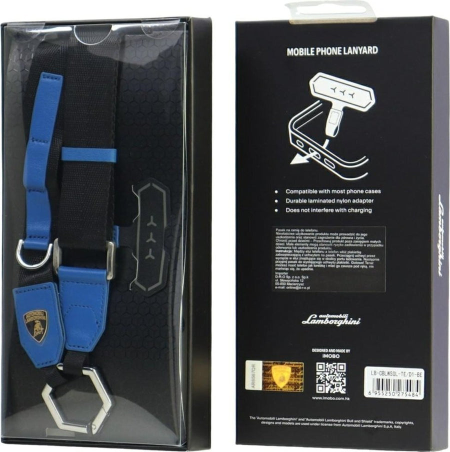 Lamborghini D1 Universal Crossbody Phone Lanyard Strap – Blue