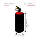 Fire Extinguisher Cover for Ferrari – Black Alcantara with Red Stitching