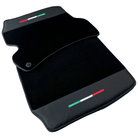 Black Floor Mats for Ferrari Portofino M (2018-2023) with Leather - AutoWin