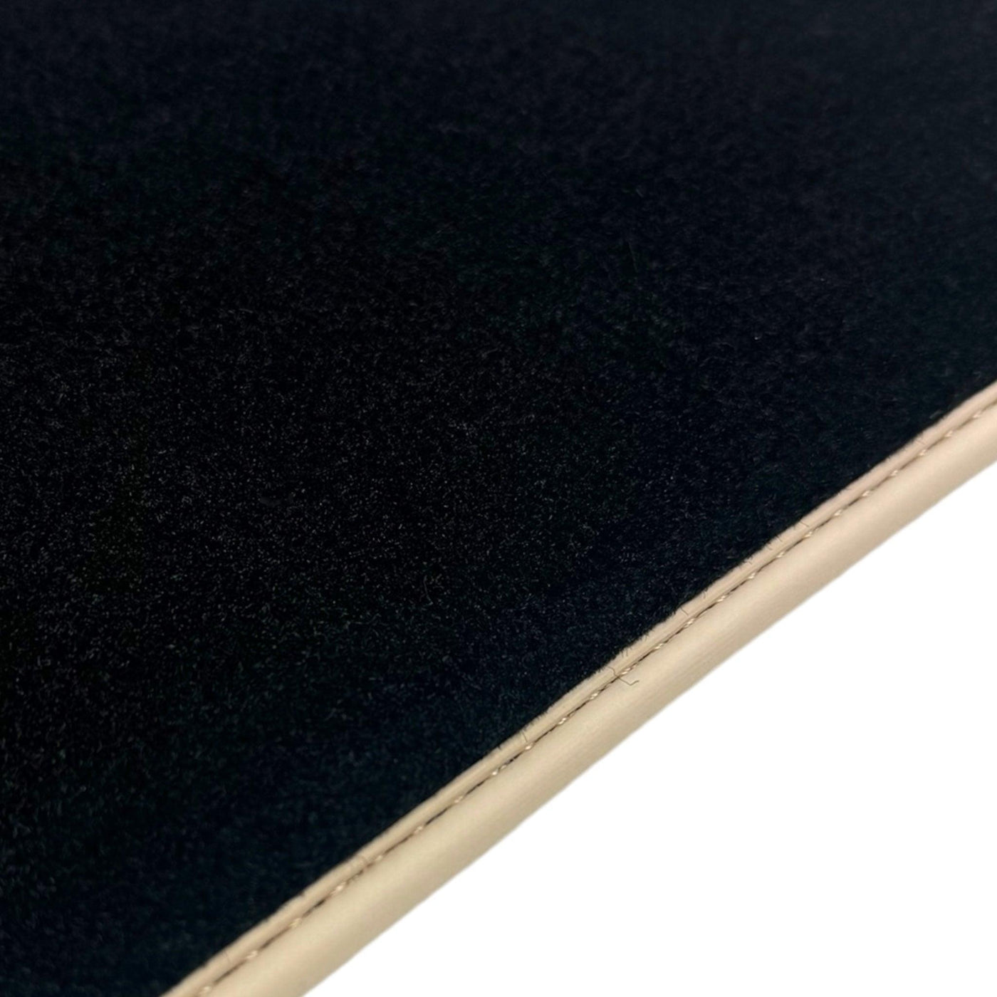 Black Floor Mats for Ferrari Purosangue with Leather and Beige Trim | Italian Edition - AutoWin