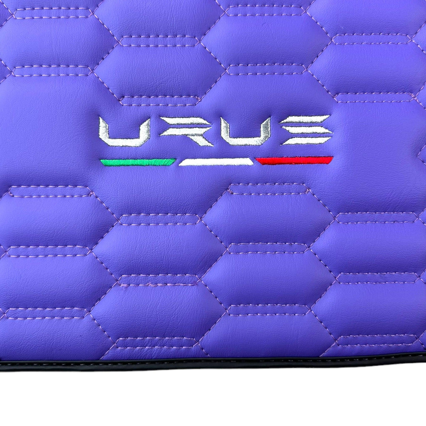 Purple Leather Black Floor Mats for Lamborghini Urus | Black Trim - AutoWin