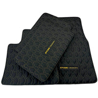 Black Leather Floor Mats for Rolls-Royce Spectre (2023-2024) ER56 Design - AutoWin