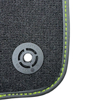 Black Floor Mats for Lamborghini Urus with Green Leather | Black Logo - AutoWin