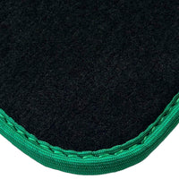 Black Floor Mats for Ferrari Purosangue with Green Trim | Italian Edition - AutoWin