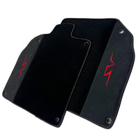 Black Floor Mats for Lamborghini Aventador SV with Alcantara Leather - AutoWin