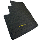 Black Leather Floor Mats for Rolls-Royce Dawn (2016-2023) ER56 Design - AutoWin