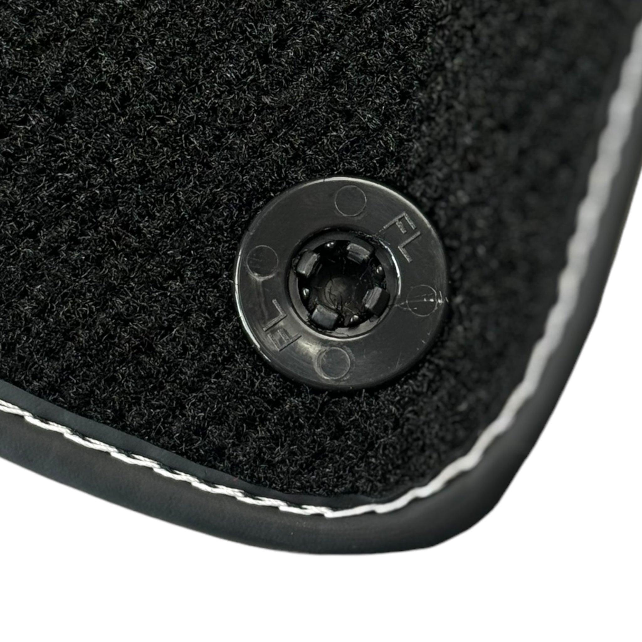 Black Floor Mats for Ferrari Portofino M (2018-2023) with Leather - AutoWin