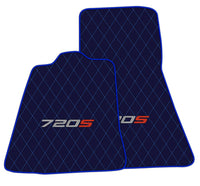 Dark Blue  Leather Floor Mats For McLaren 720S