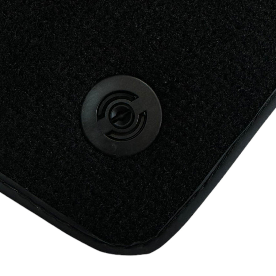 Black Floor Mats for Ferrari 488 Pista Spider 2019-2021 with Leather - AutoWin
