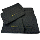 Black Leather Floor Mats for Rolls-Royce Shadow (1965-1977) ER56 Design - AutoWin