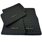 Black Leather Floor Mats for Rolls-Royce Spectre (2023-2024) ER56 Design - AutoWin