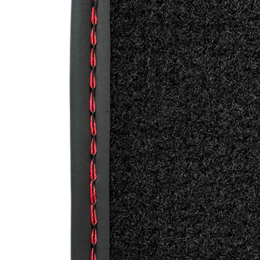 Black Floor Mats for Mercedes Benz C-Class W205 Sedan with Carbon Fiber | AutoWin Edition - AutoWin