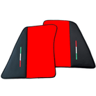 Red Floor Mats for Ferrari 296 GTS (2022-2024) with Leather - AutoWin