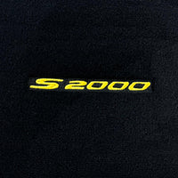 Floor Mats for Honda S2000 (1999–2004) Black Tailored with Yellow S2000 Logo - AutoWin