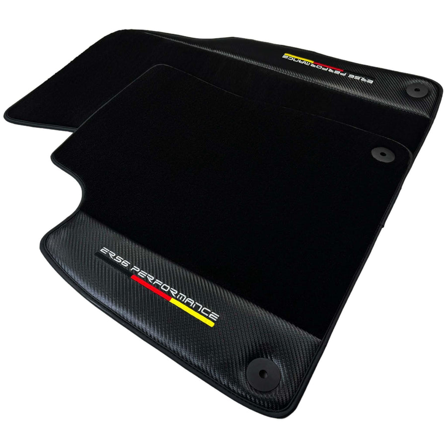 Black Floor Mats for Porsche Cayenne (2018-2023) with Carbon | ER56 Performance - AutoWin