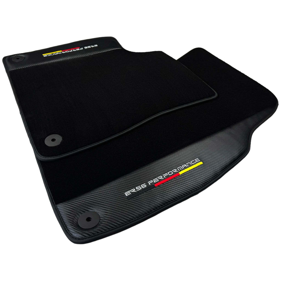Black Floor Mats for Porsche Cayenne (2018-2023) with Carbon | ER56 Performance - AutoWin