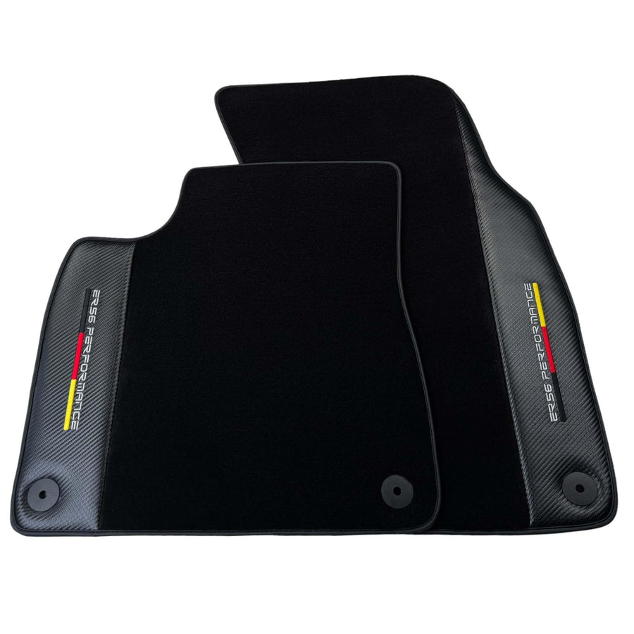 Black Floor Mats for Porsche Cayenne (2010-2018) with Carbon | ER56 Performance - AutoWin