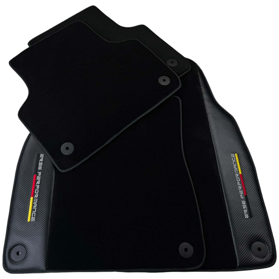 Black Floor Mats for Porsche Cayenne (2018-2023) with Carbon | ER56 Performance - AutoWin