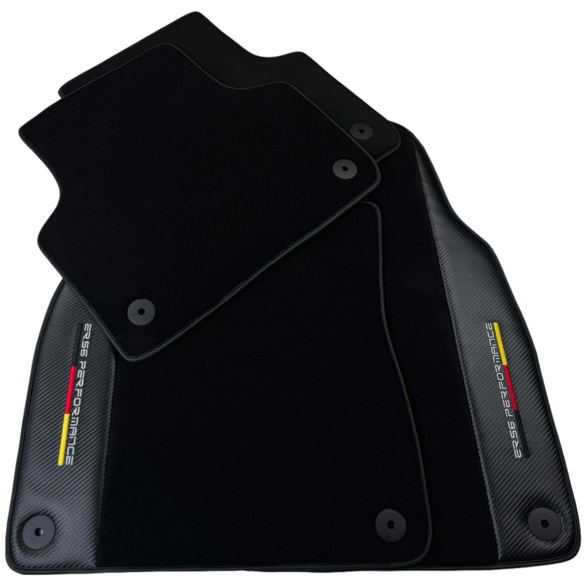 Black Floor Mats for Porsche 997 (2004-2012) with Carbon | ER56 Performance - AutoWin