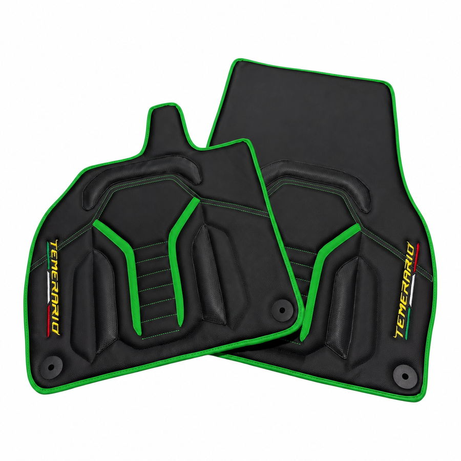 Black Leather Line Floor Mats for Lamborghini Temerario (2025-2026)