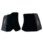 Black Sheepskin Floor Mats for Ferrari Portofino M (2018-2023) with Leather - AutoWin