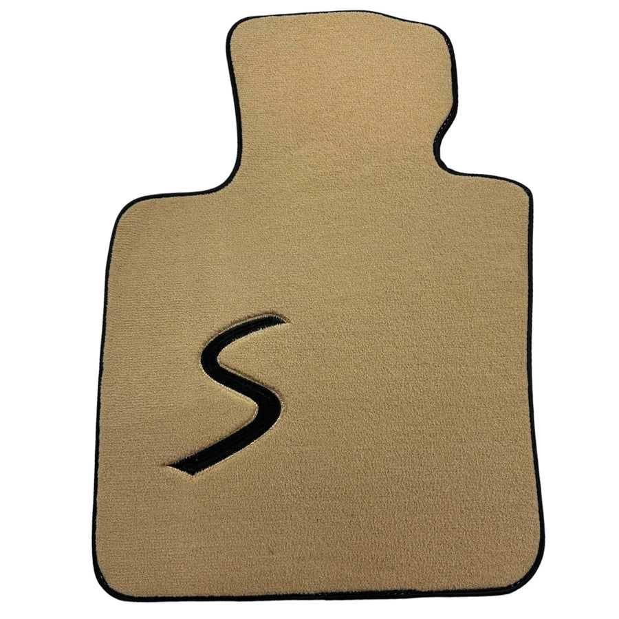 Beige Floor Mats for Mini Cabrio F57 Convertible (2016-2023) - AutoWin