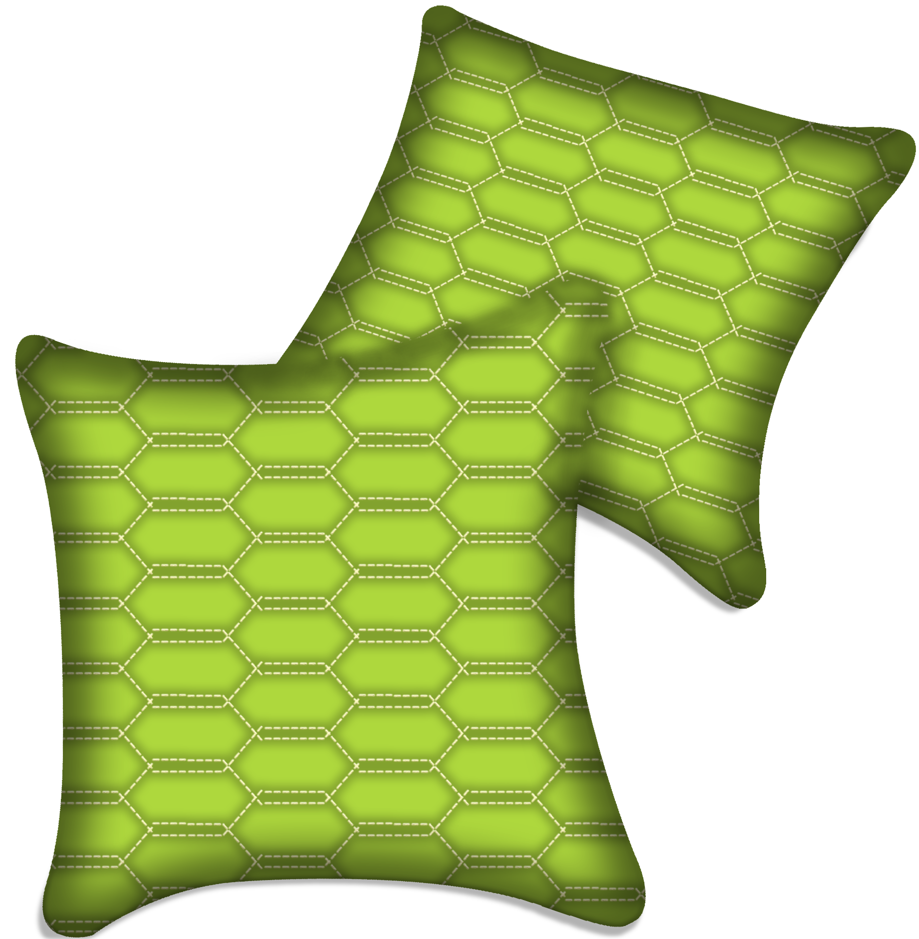 Customizable Green Leather Pillows Set of 2 for Lamborghini Vehicles