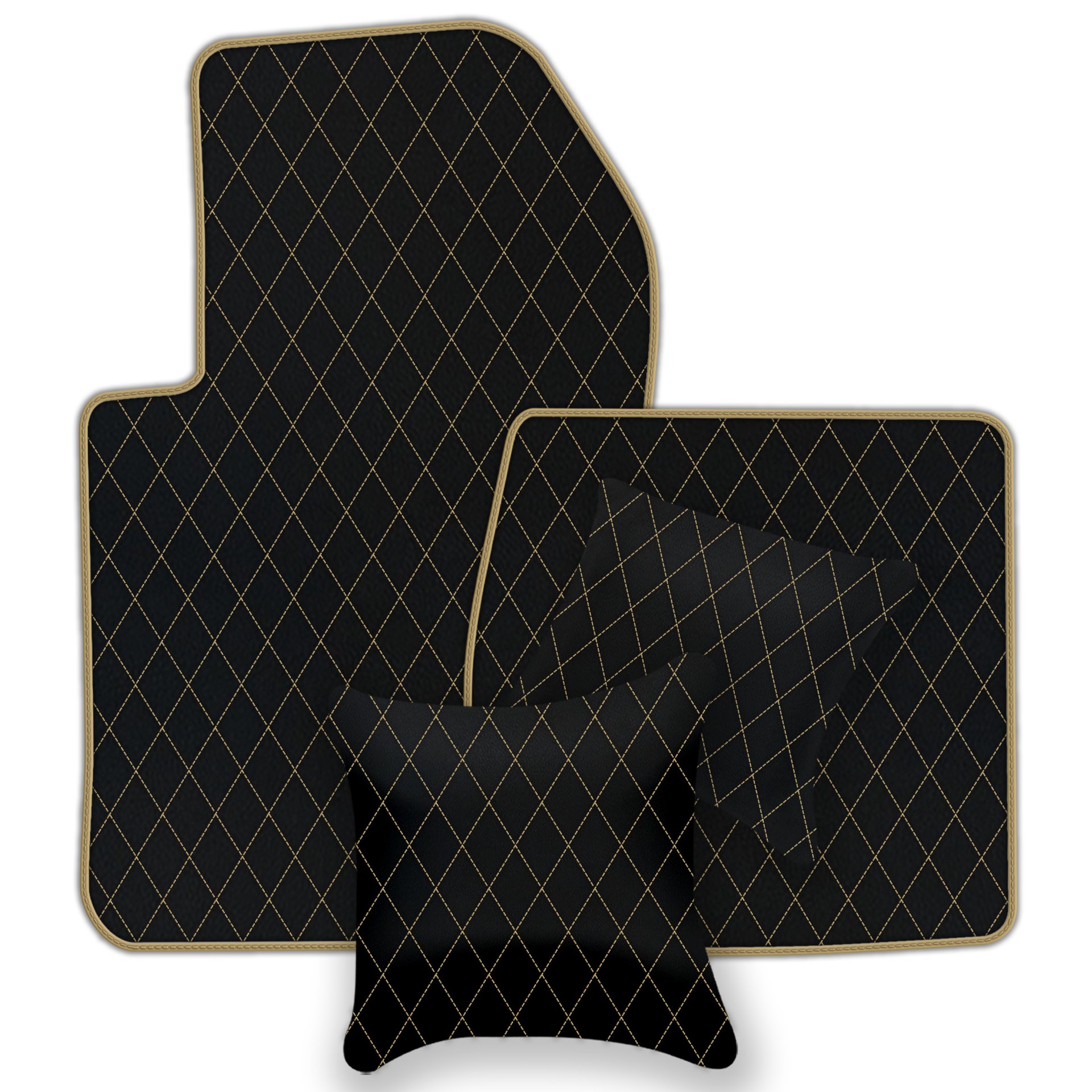 Custom Black Leather Floor Mats for Ferrari 599 Coupe (2006-2012)