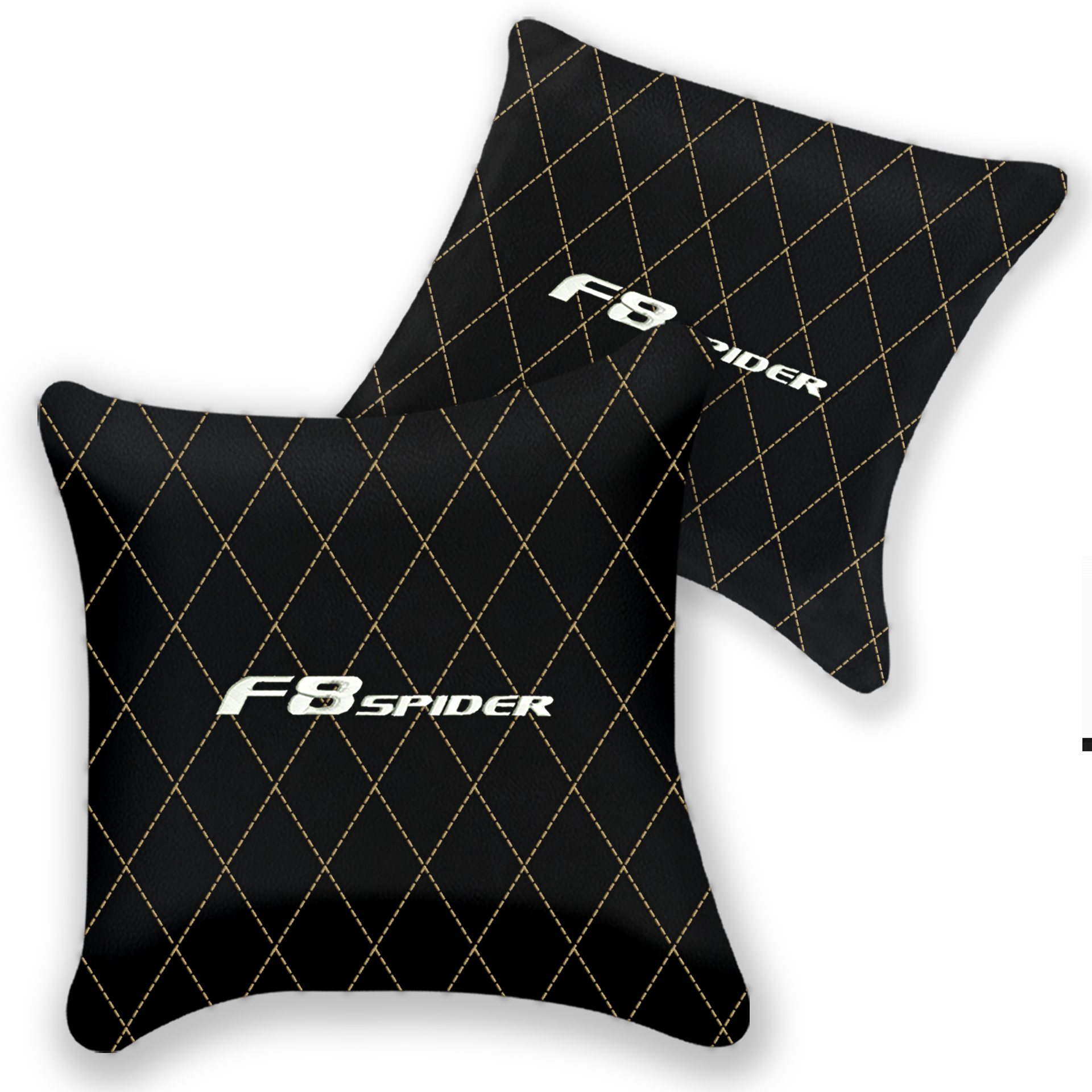 Customizable Black Leather Pillows Set for Ferrari 456 (1992-2003)