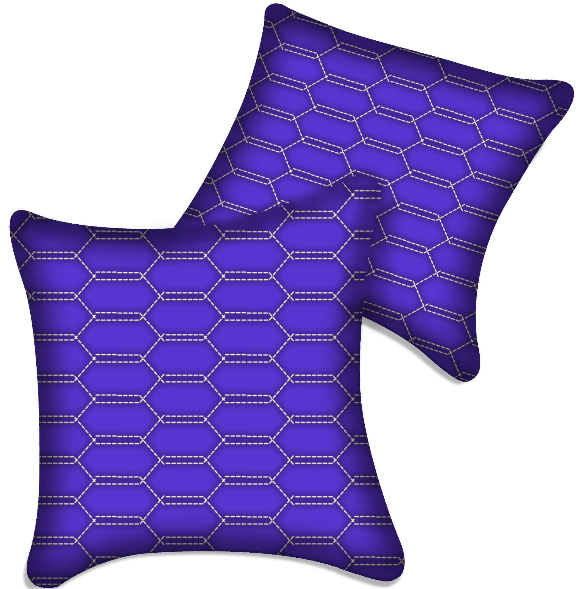 Customizable Purple Leather Pillows Set of 2 for Lamborghini Vehicles
