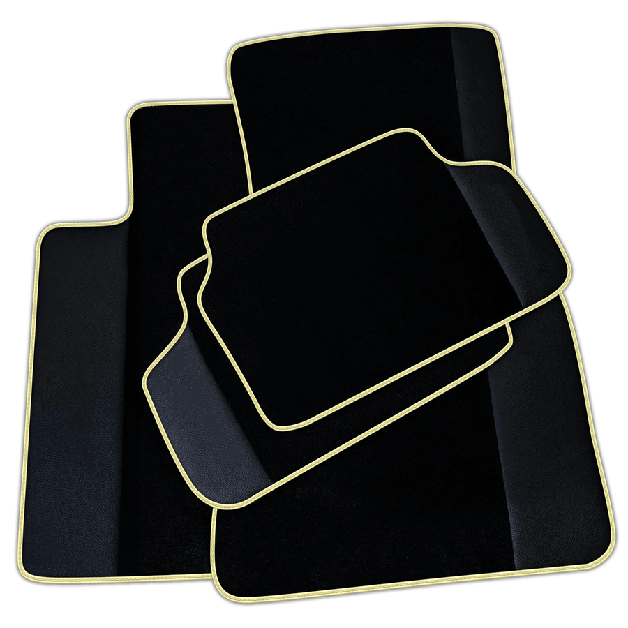 Black Floor Mats for BMW 2 Series G60 (2023-2026) Sedan with Leather | Various Trim Colors
