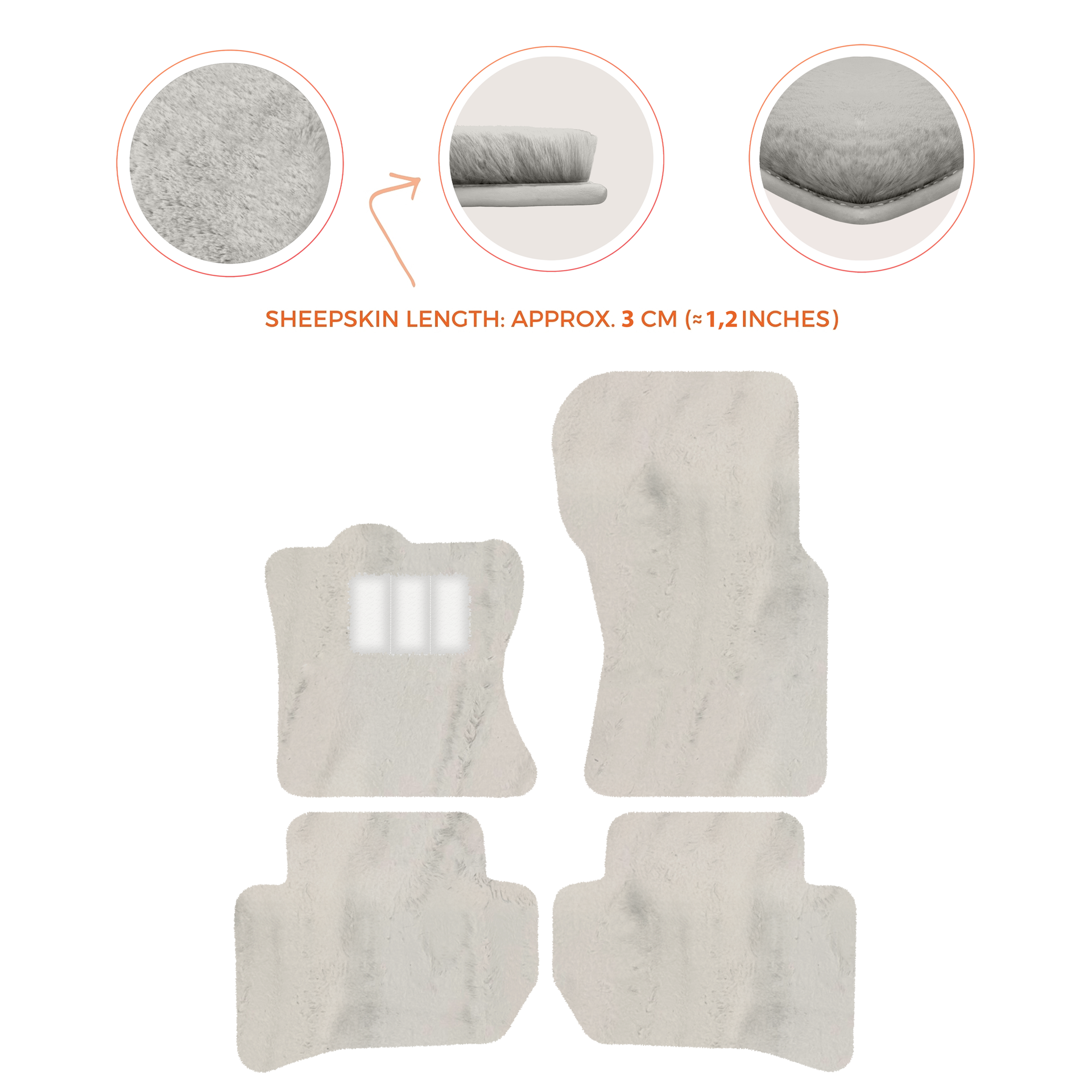 Premium Sheepskin Floor Mats for 2010-2013 Range Rover Sport