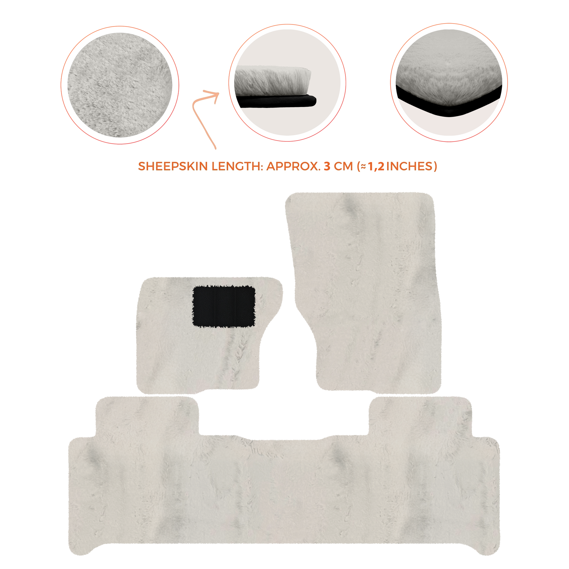 Luxury Sheepskin Floor Mats for Land Rover Discovery (2017-2026)
