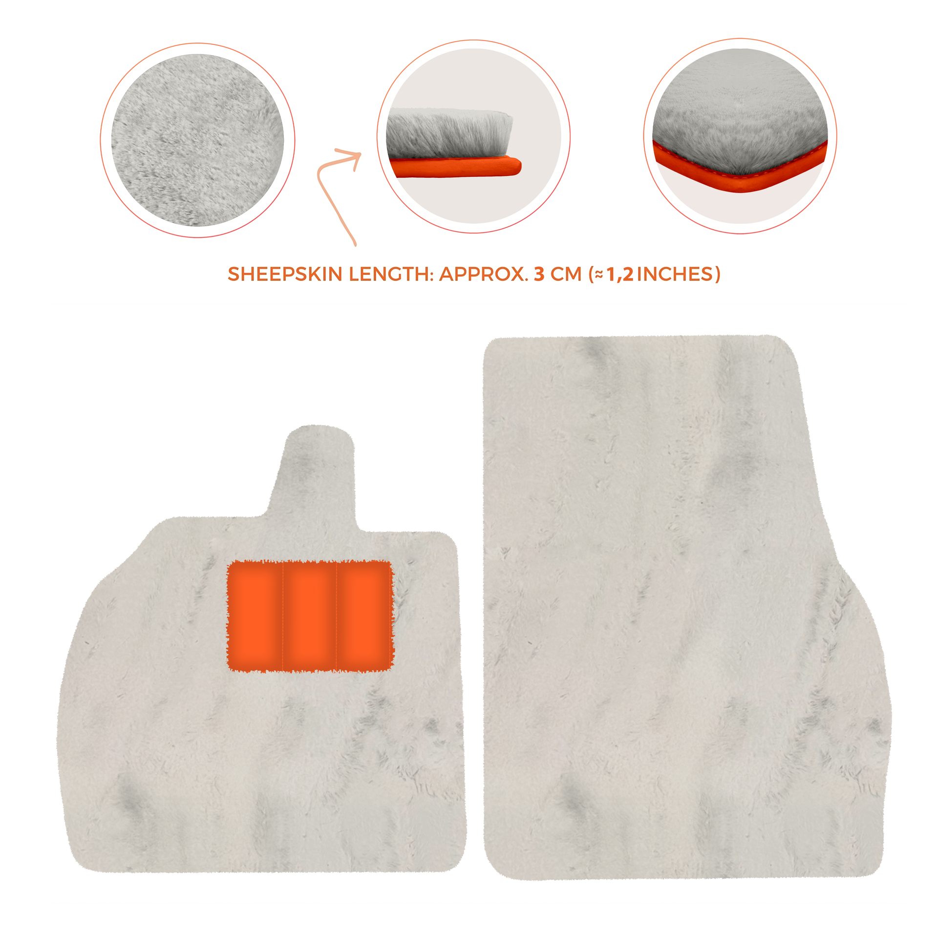 Luxury Sheepskin Floor Mats for Lamborghini Revuelto 2024-2025