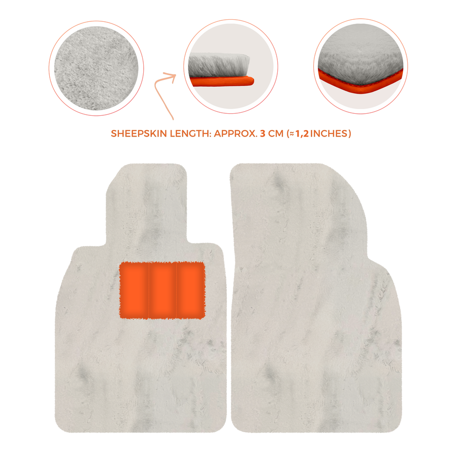 Deluxe Luxury Sheepskin Floor Mats for Porsche 911 SC (1978-1984)