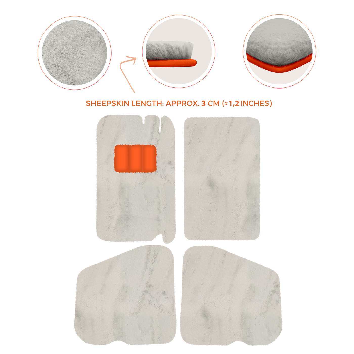 Premium Sheepskin Floor Mats for Rolls-Royce Shadow (1965-1977)