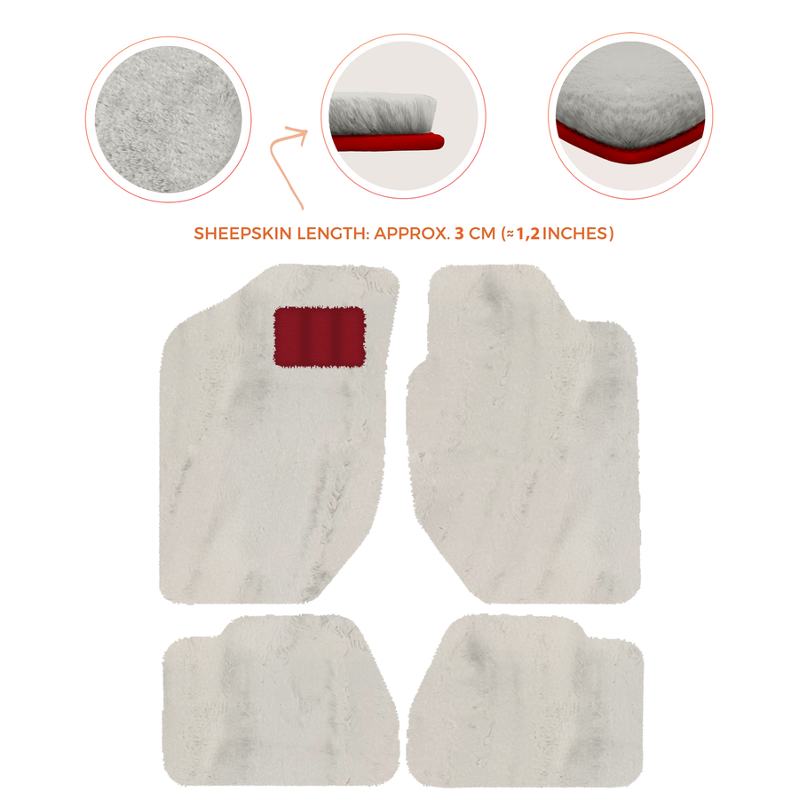 Luxury Sheepskin Floor Mats for Land Rover Discovery Sport (2015-2019)