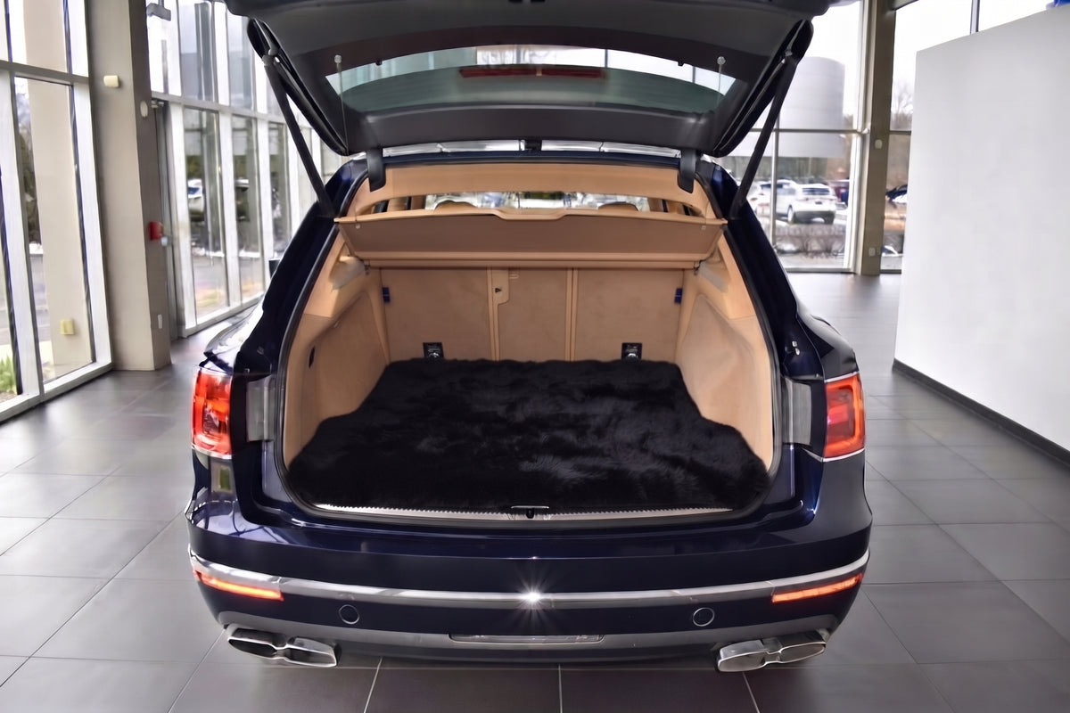 Dark Gray Sheepskin Floor Mats For Bentley Bentayga Design Brand