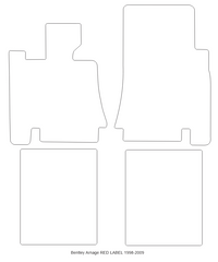 Cow Leather Floor Mats For Bentley Arnage Red Label RL (1998-2009)