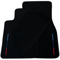 Black Floor Mats For BMW M3 G81 Touring (2022-2026) With 3 Color Stripes Tailored Set Perfect Fit | Various Trim Colors