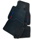 Black Floor Mats For BMW X1 Series F48 With Color Stripes Tailored Set Perfect Fit - AutoWin