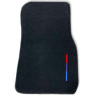 Black Floor Mats For BMW X1 Series F48 With Color Stripes Tailored Set Perfect Fit - AutoWin