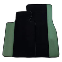 Black Floor Mats for BMW M5 G90 (2023-2026) Sedan | Green Leather Borders