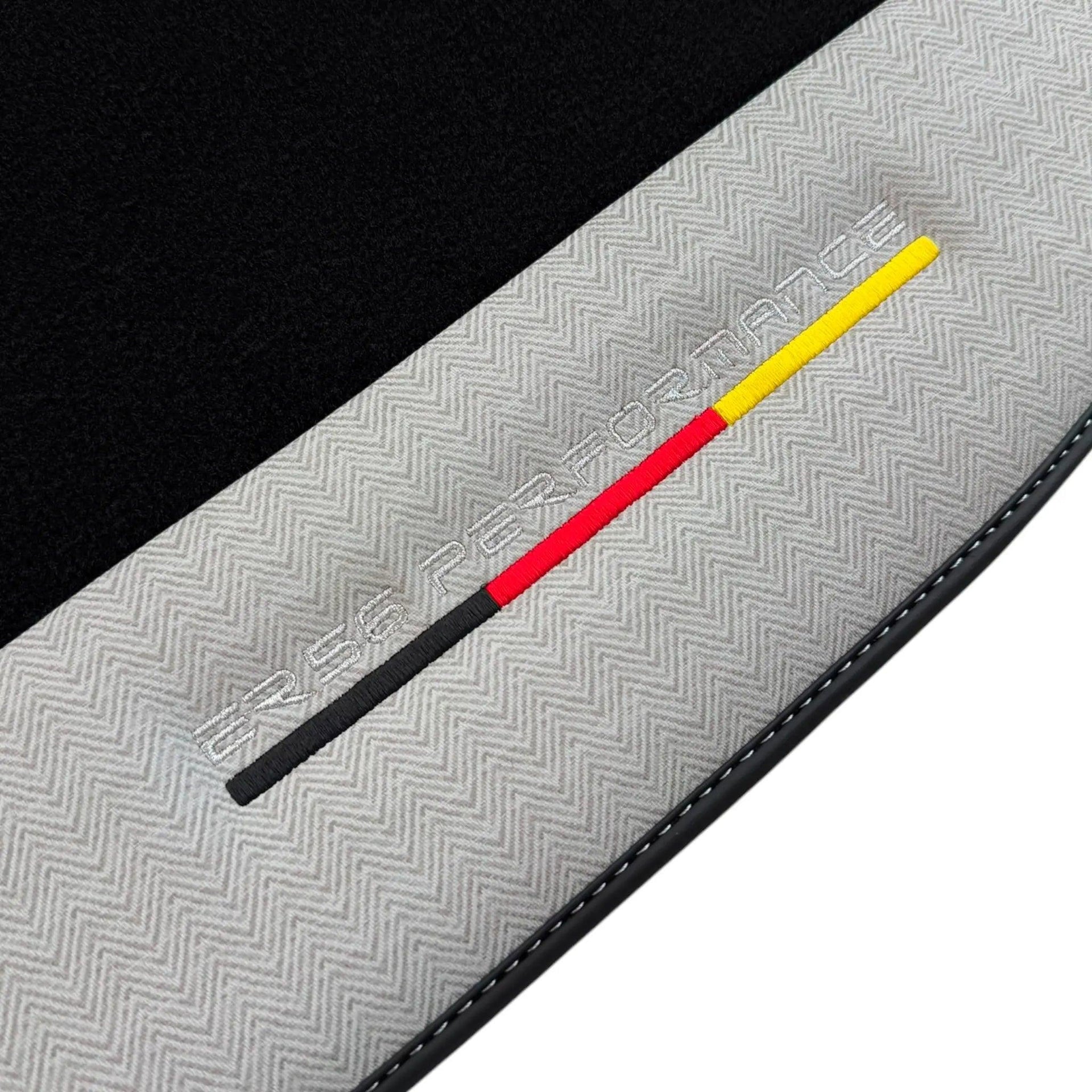 Black Floor Mats for BMW G60 (2023-2026) Sedan with Gray Leather