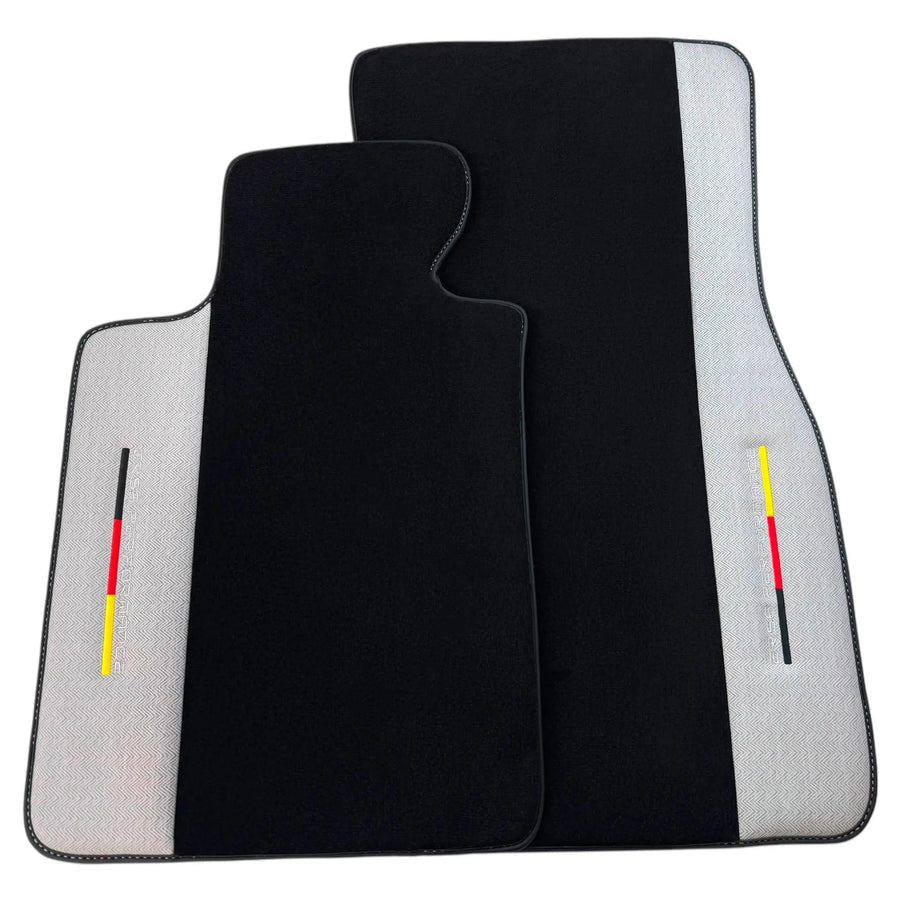 Black Floor Mats for BMW M5 G90 (2023-2026) Sedan with Gray Leather