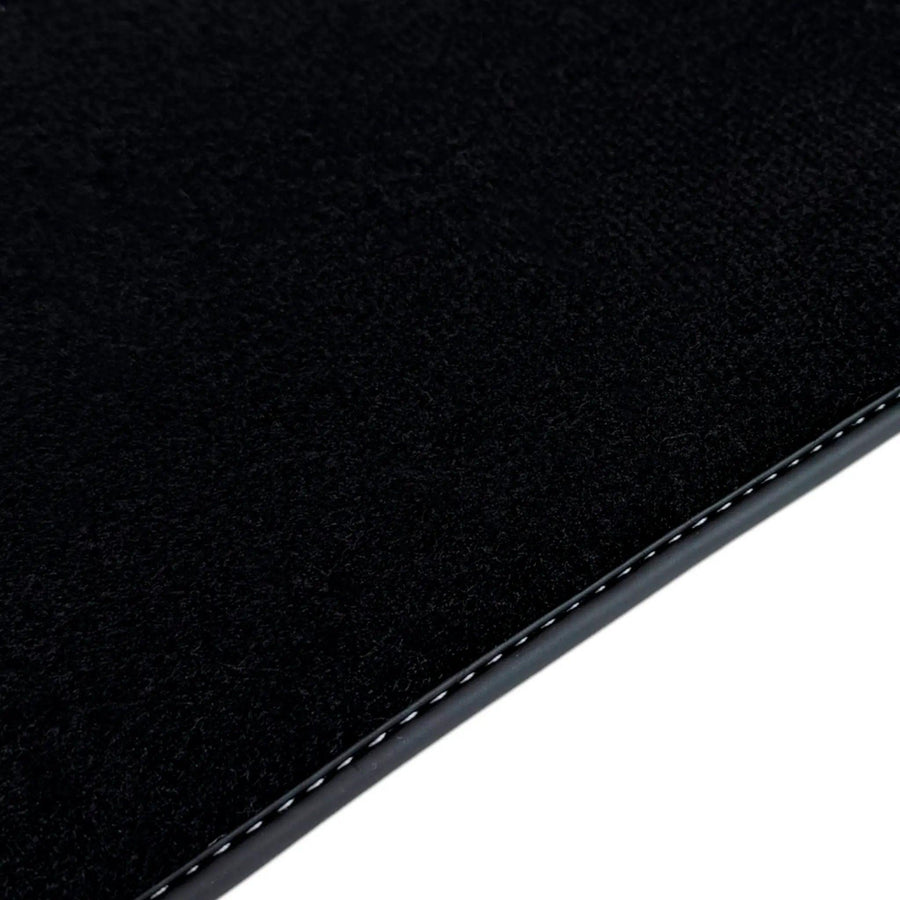 Black Floor Mats for BMW 1 Series F70 with Gray Leather Borders