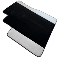 Black Floor Mats for BMW 1 Series F70 with Gray Leather Borders